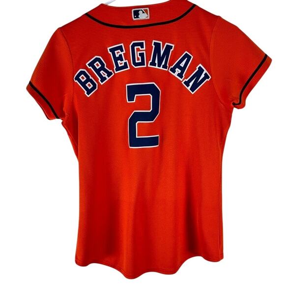 Houston Astros Alex Bregman #2 Majestic CoolBase Orange Jersey Adult Small - Picture 2 of 6